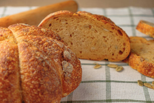 istock Craft pumpkin bread with pumpkin seeds 1442957218