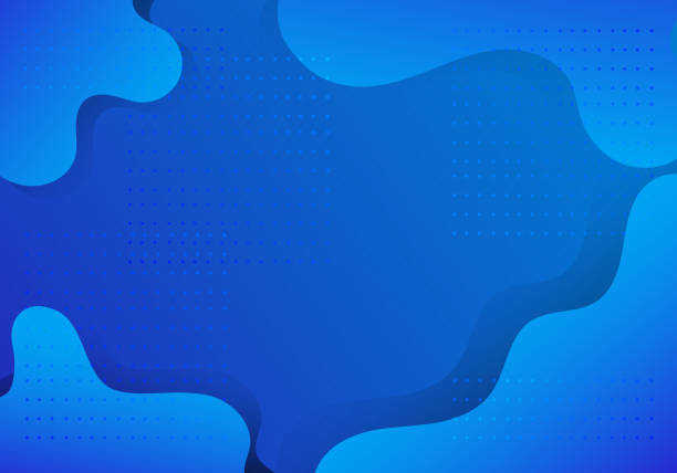istock Abstract background, free-form shapes, predominantly shades of blue. There are dotted elements arranged in a pattern. and free form can be used in a variety of ways 1442957864