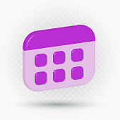 istock Calendar icon realistic, clip art calendar, icon simple calendar vector 3d. 1442960146