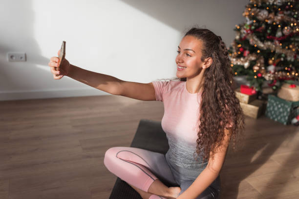istock Fit young woman taking a selfie 1442960258