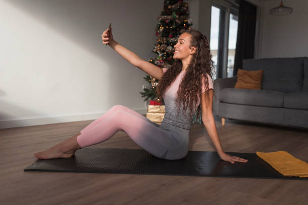 istock Fit woman taking a selfie after workout 1442960273