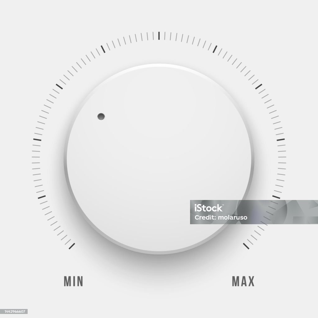 Nob Button White Technology Music Knob Button Stock Illustration - Download Image ...