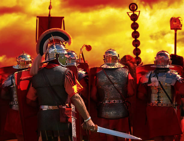 Into The Heat of Battle, from my Roman Army Series Part of my Roman Army series please see my lightbox roman centurion stock pictures, royalty-free photos & images