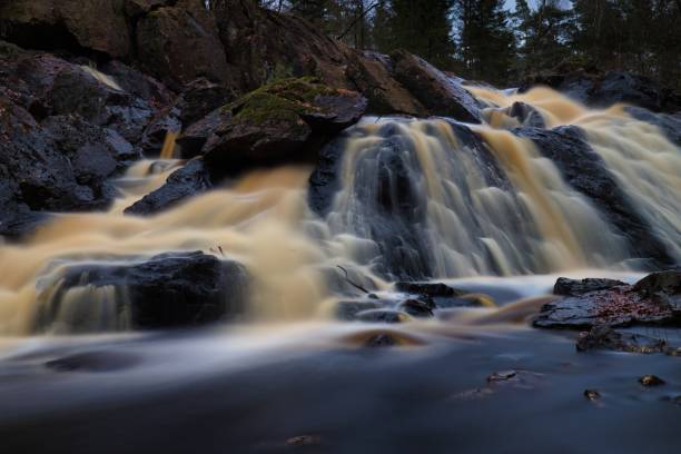 istock Water and rocks captured at Danska fall 1442975314