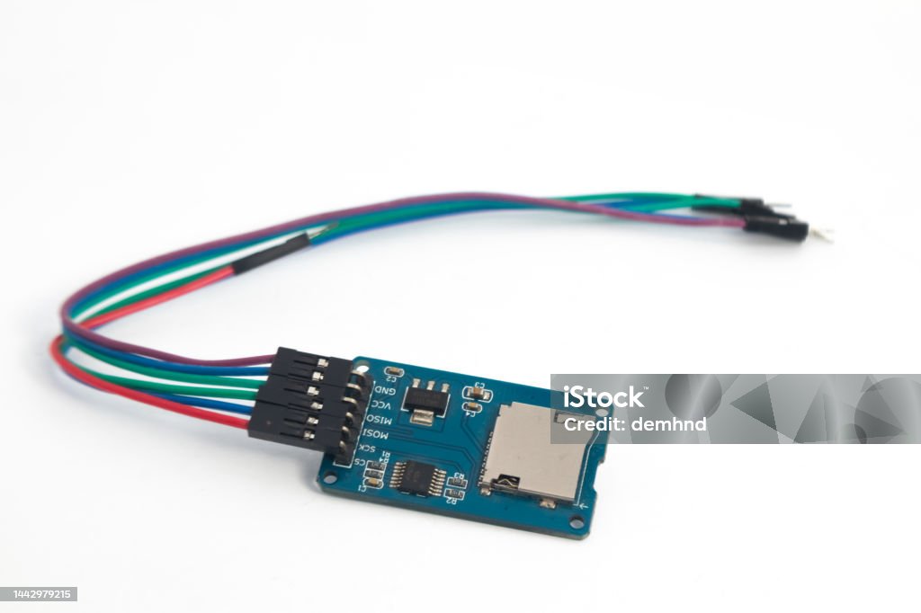 A Microsd Card Reader Module With Its Connecting Cable This Module Is ...