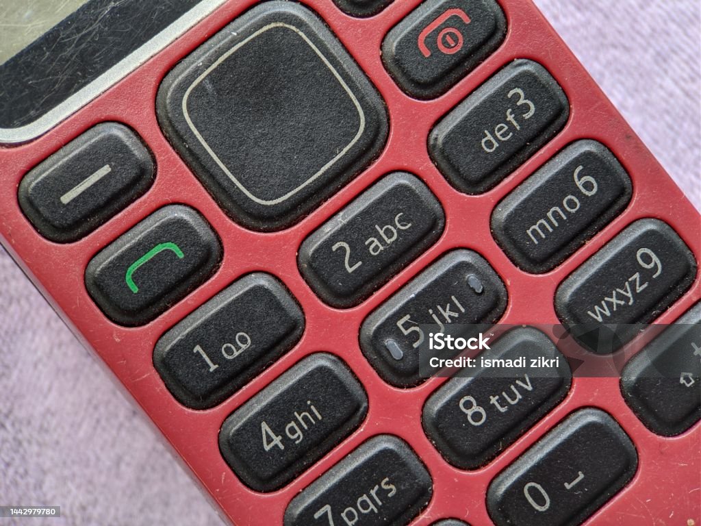 Close-up of nokia keypad phone Backgrounds Stock Photo