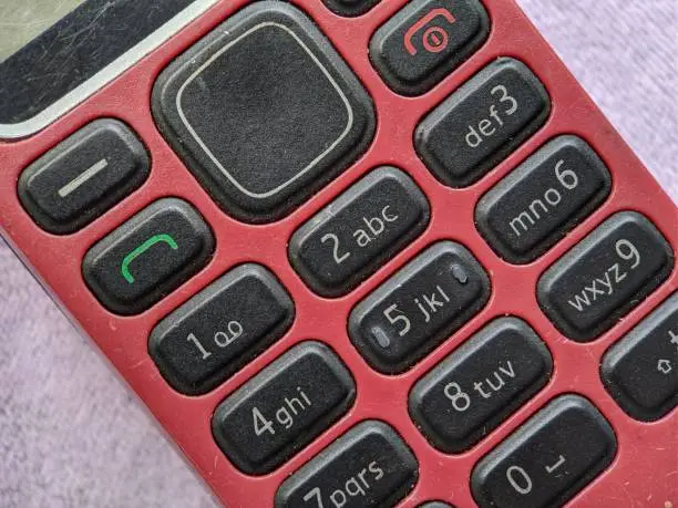 Close-up of nokia keypad phone