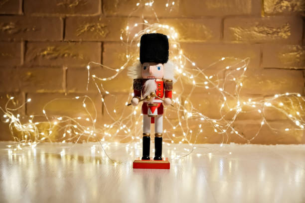 istock New Year's toy. wooden drummer. mailbox . nutcracker 1442979789