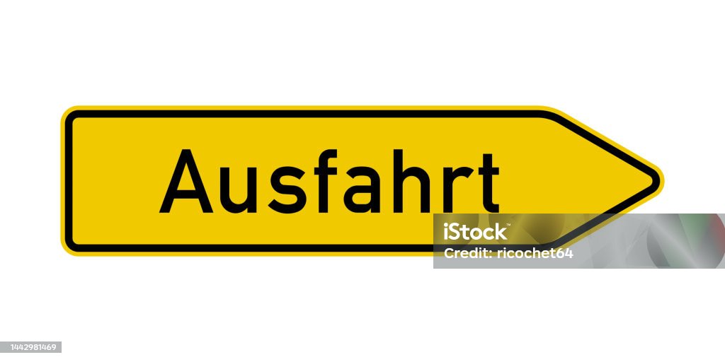 Exit Sign In Germany German Exit Road Sign On The Highway In Germany Stock Illustration ...