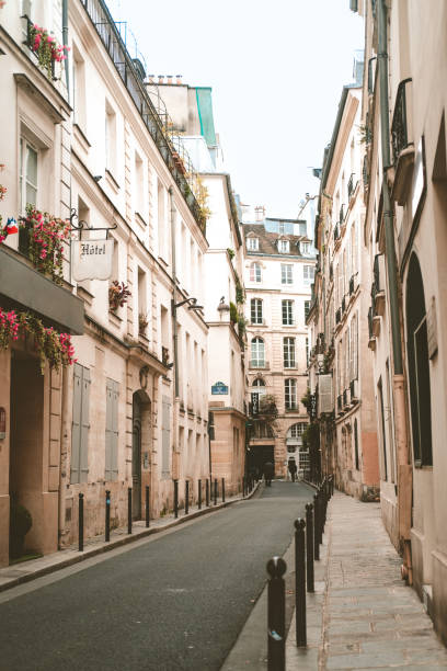 istock Typical apartment building facades in Paris. 1442981500