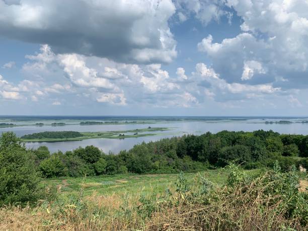 istock Views on the river from the green hill 1442982794