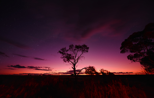 Sunset in Western Australia's Central Wheatbelt.