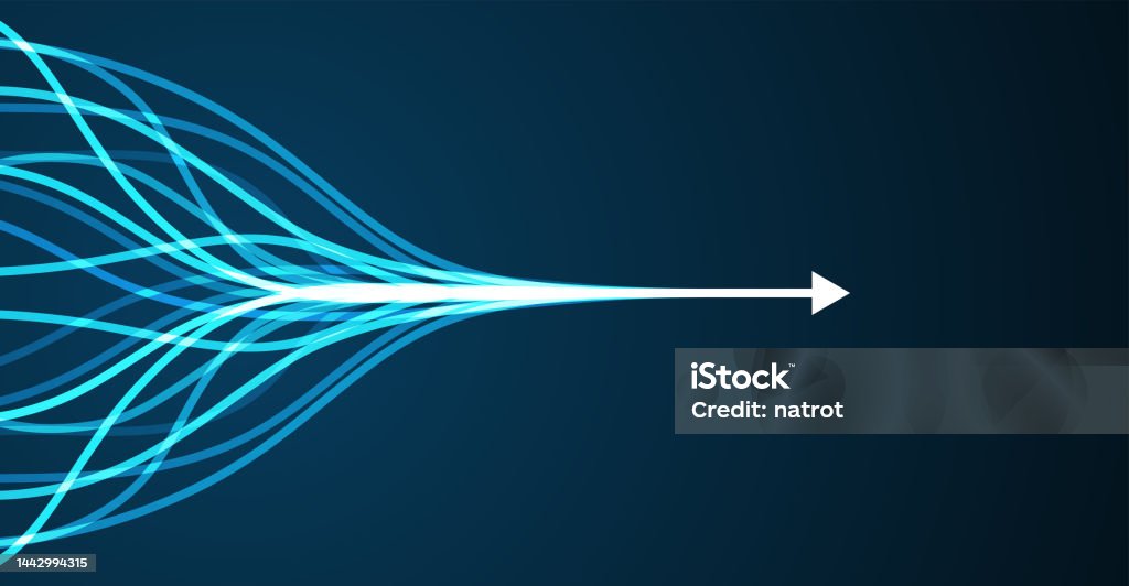 Abstract arrow direction. Technology background - Royalty-free Ekip çalışması Vector Art Abstract arrow direction. Technology background - Royalty-free Ekip çalışması Vector Art