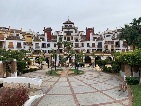 Main town square of Alcaidesa in Spain