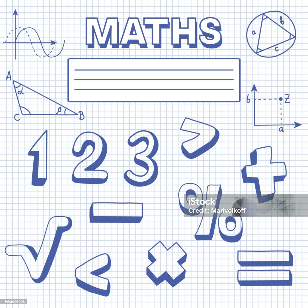 Math Notebook Stock Image Cover Of School Notebook For Math Stock Illustration - Download Image ...