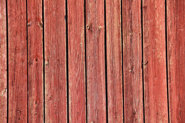 istock Old red wooden wall 1443017682