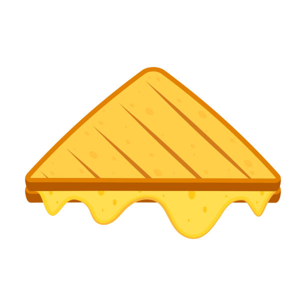 illustrazioni stock, clip art, cartoni animati e icone di tendenza di vettore di formaggio sandwich. vettore pane. sfondo. sfondo. allungamento del formaggio. - cheese sandwich