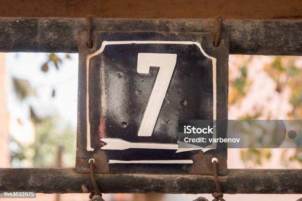 Weathered Enameled Plate Number 7 Stock Photo Download Image Now Number Number 7 Street Weathered Enameled Plate Number 7 Stock Photo Download Image Now Number Number 7 Street