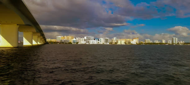 istock Sarasota city, Florida~Fly over panorama -02 1443023655