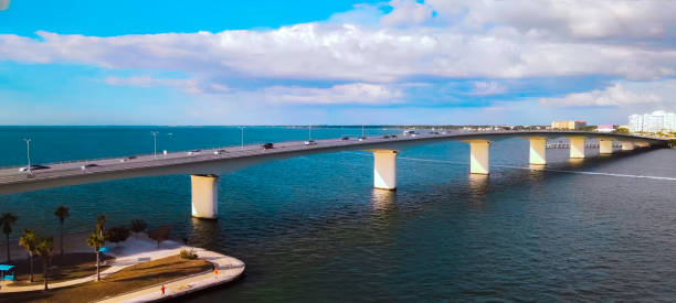 istock Sarasota city, Florida~Fly over panorama -05 1443023736