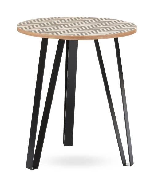 istock Modern wooden table isolated on white background with clipping path 1443025054