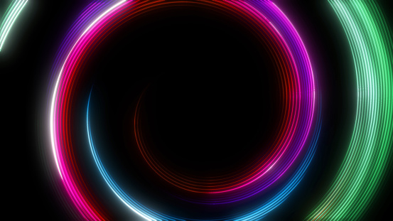 Abstract glowing spiral lines background