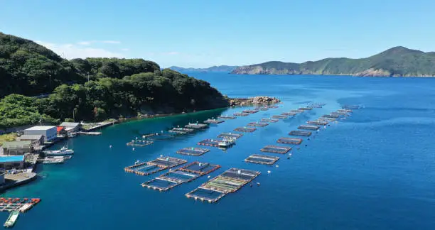 Seascape of ainan-cho, Ehime Prefecture, Japan.