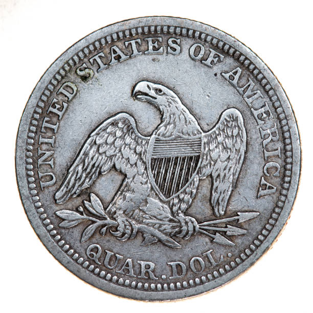 istock 1857 Silver Quarter Dollar USA Coin 1443046713