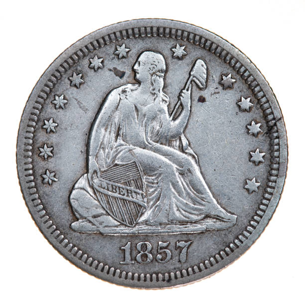 istock 1857 Silver Quarter Dollar USA Coin 1443046714