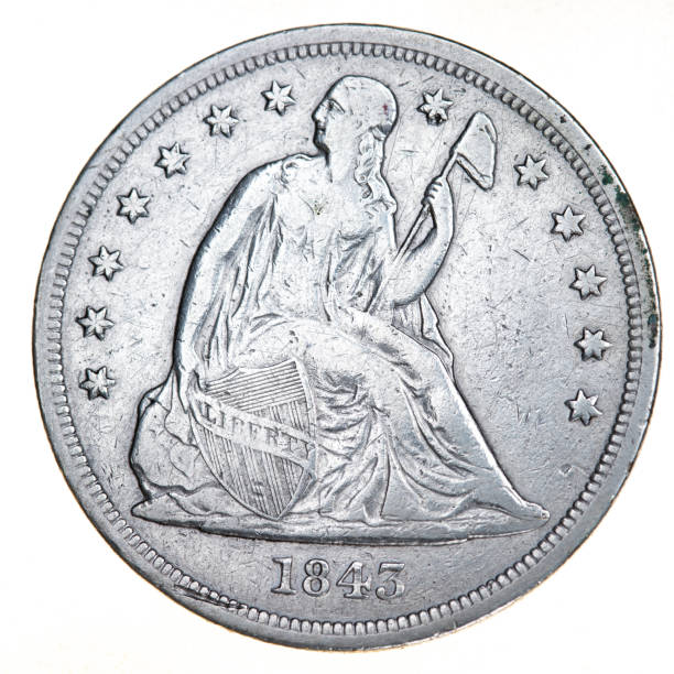 istock 1843 USA Silver Dollar Seated Liberty 1443046717
