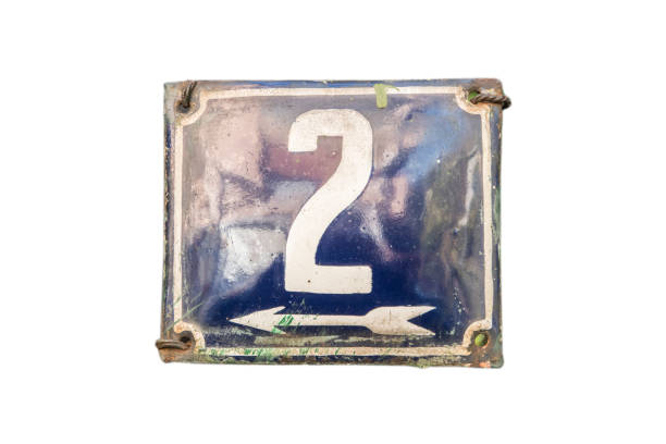istock Weathered enameled plate number 2 1443048386