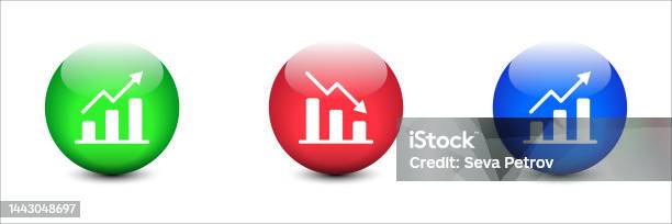 Status Items Rising Falling Graph Going Up And Down Sign Graph Rise And Fall Business Vector ...