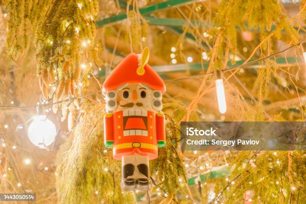 Nutcracker On The Christmas Tree Stock Photo - Download Image Now - 2022, 2023, 2024