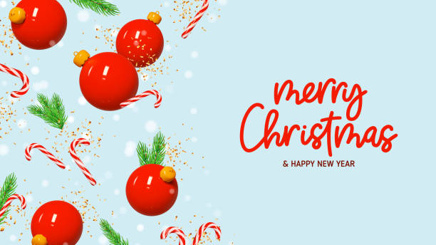 istock Merry Christmas and Happy New Year banner 1443050560