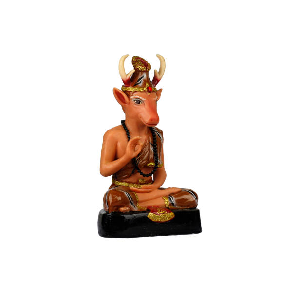 istock Hindu hermit statue on a white background 1443051820