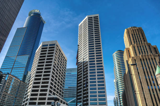 istock Modern buildings in downtown Minneapolis, Minnesota. 1443054908