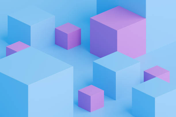 istock Different shapes of cubes 1443056666