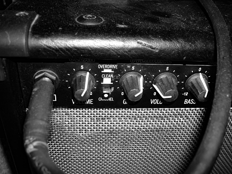 a study of a small electric guitar amplifier.