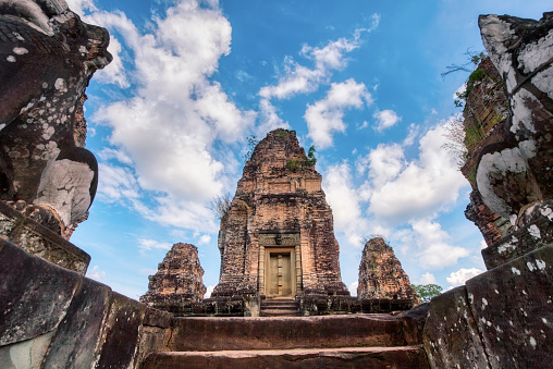 Ruins of Ta Keo temple in Angkor temple complex, Cambodia. UNESCO World Heritage