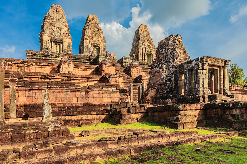 Ruins of Ta Keo temple in Angkor temple complex, Cambodia. UNESCO World Heritage