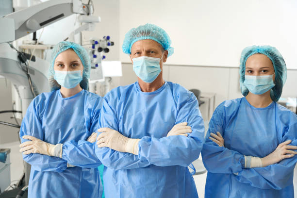 istock Portrait of medical workers ready for surgery 1443070031