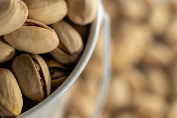 Pistachio texture.  nuts.  Green fresh pistachios as a texture.