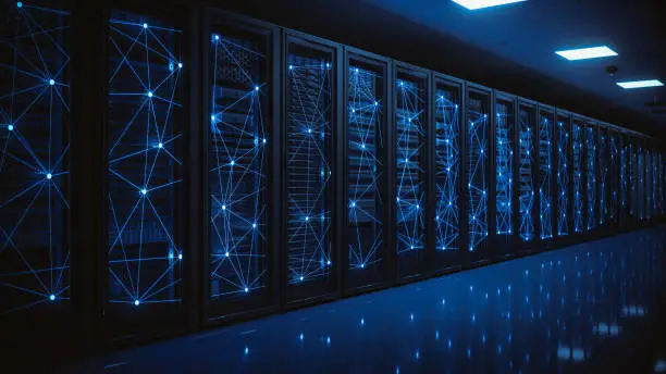 Photo of Data Center Technology Background