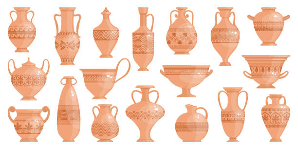 ваза01 - jug decorative urn ancient greek culture stock illustrations