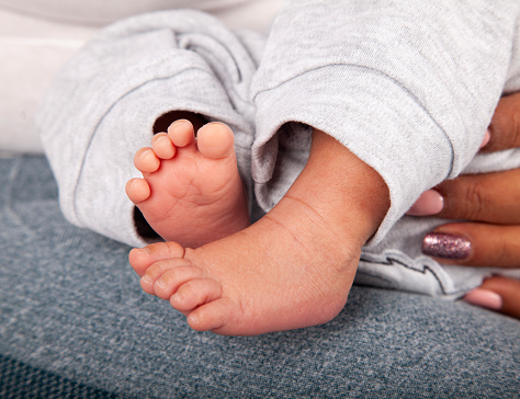 Photo of newborn baby feet