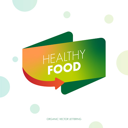 istock Organic lettering. Natural meal fresh products logo. Ecology farm bio food vector premium badges stock illustration 1443083589