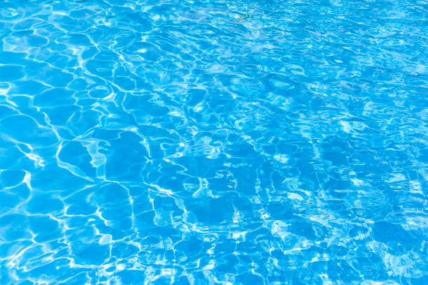 istock Water background, ripple and flow with waves. Summer blue swiming pool 1443084013