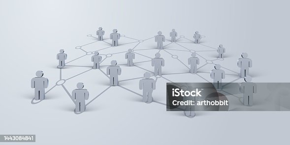 istock Connecting people. Social network concept. 1443084841