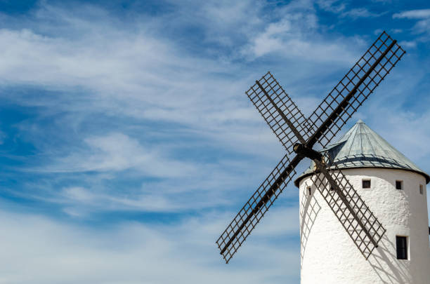 istock Traditional Spanish windmill in Campo de Criptana, Spain, on the famous Don Quixote Route 1443086070