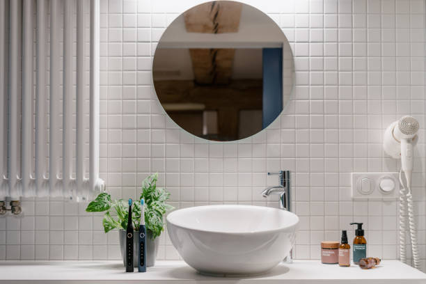 istock Bathroom interior in modern and comfort apartment 1443087850